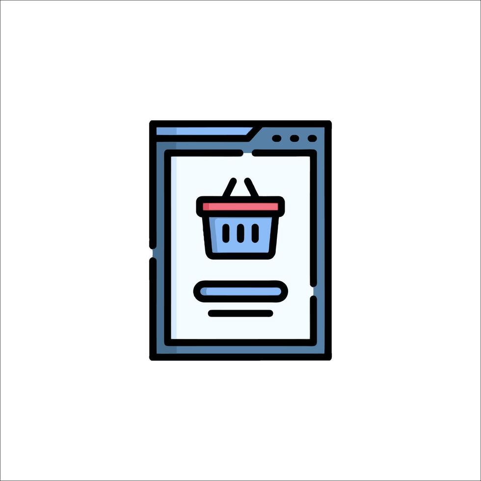 Shopping cart icon illustration vector