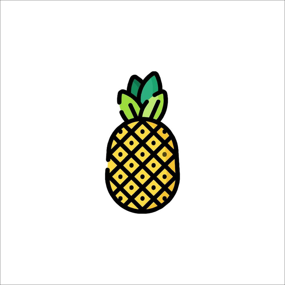 A pineapple icon on a white background vector