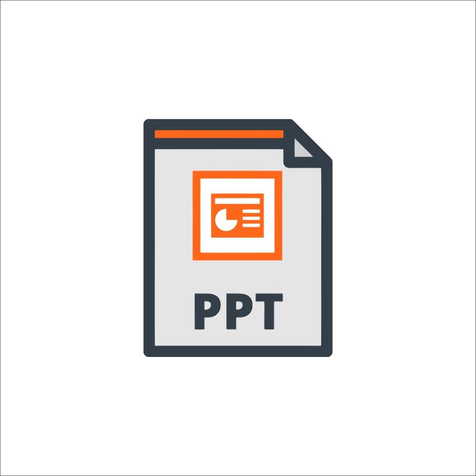 A ppt file icon on a white background vector