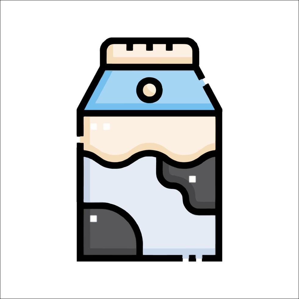 Milk carton icon illustration vector