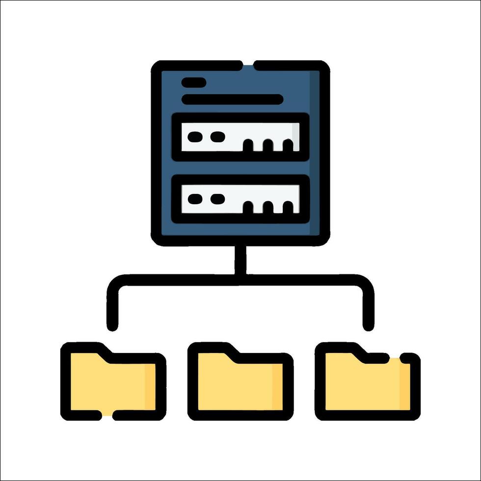 File server icon vector
