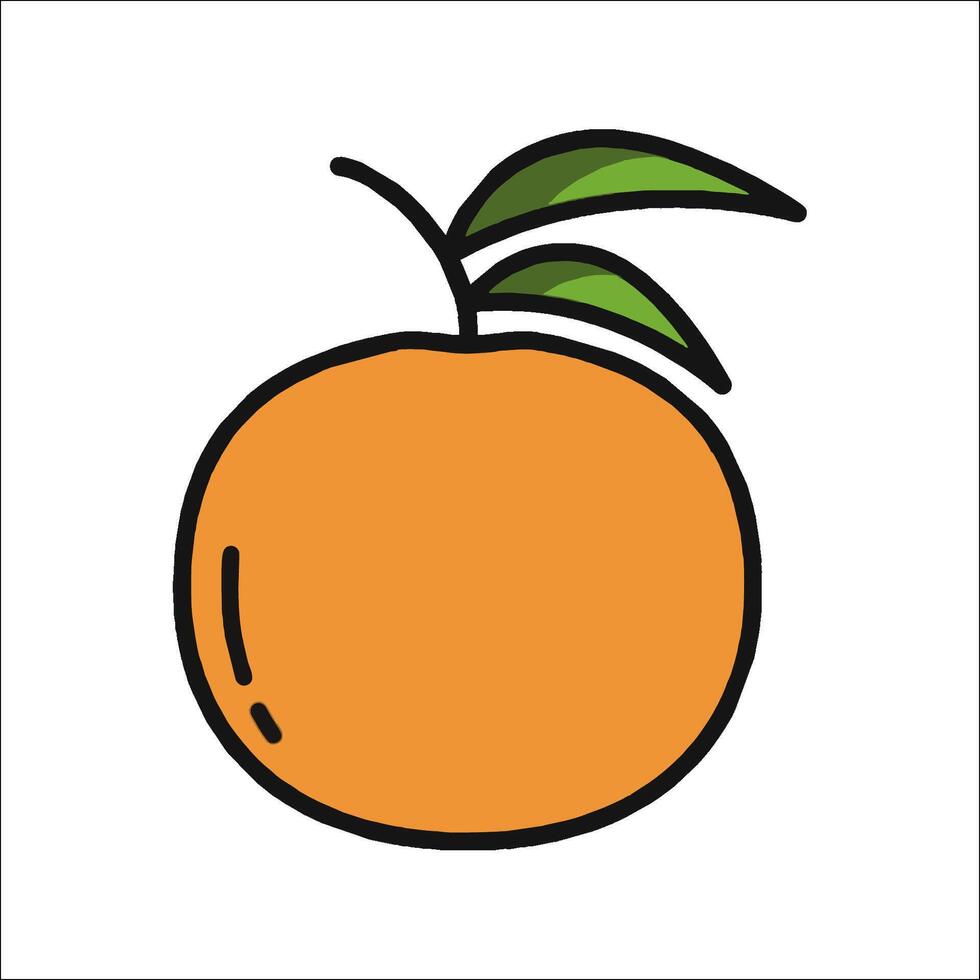 Orange fruit icon illustration vector