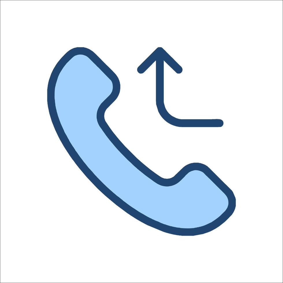 A phone icon with an arrow pointing up vector