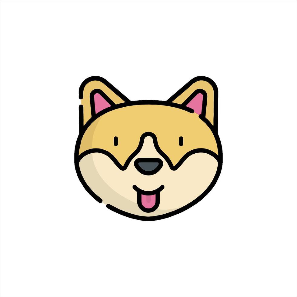 A cartoon dog with a tongue sticking out vector