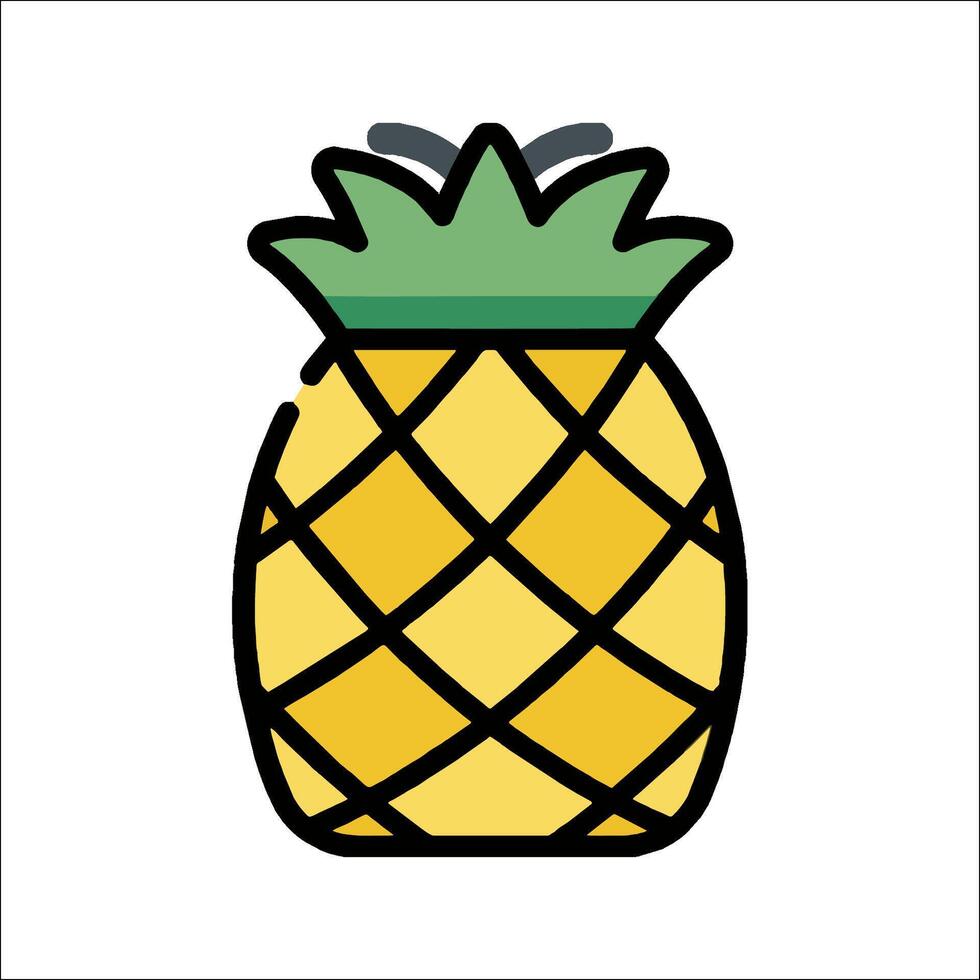 A pineapple icon on a white background vector