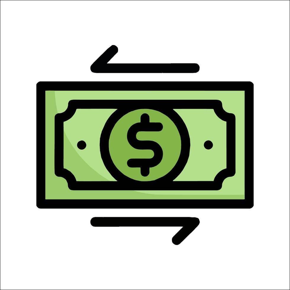 Money transfer icon illustration vector