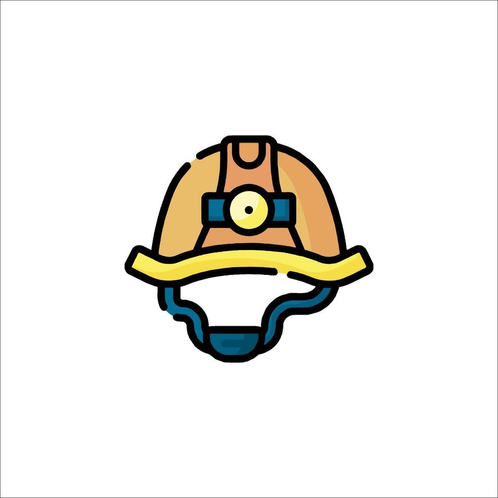 A cartoon helmet icon on a white background vector