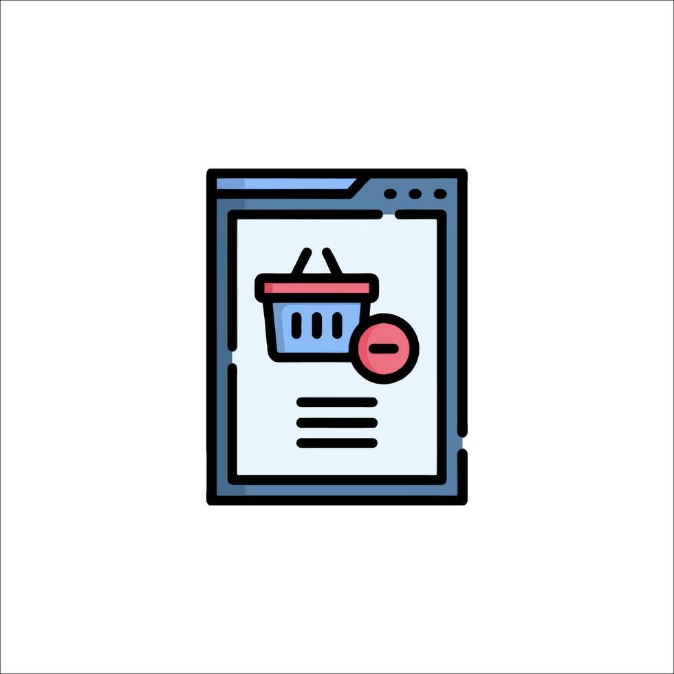 Shopping cart icon illustration vector
