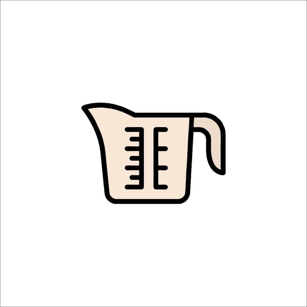 A measuring cup icon on a white background vector