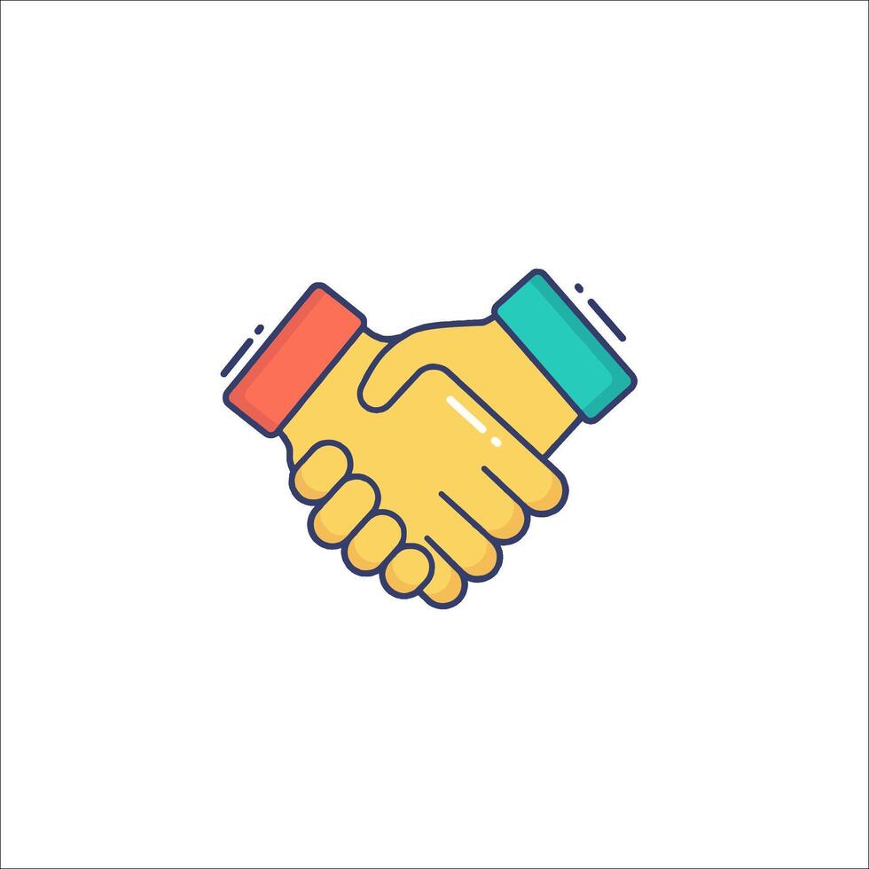 Handshake icon, illustration vector