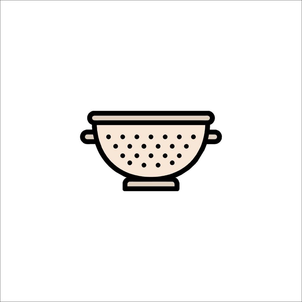 A colander icon on a white background vector