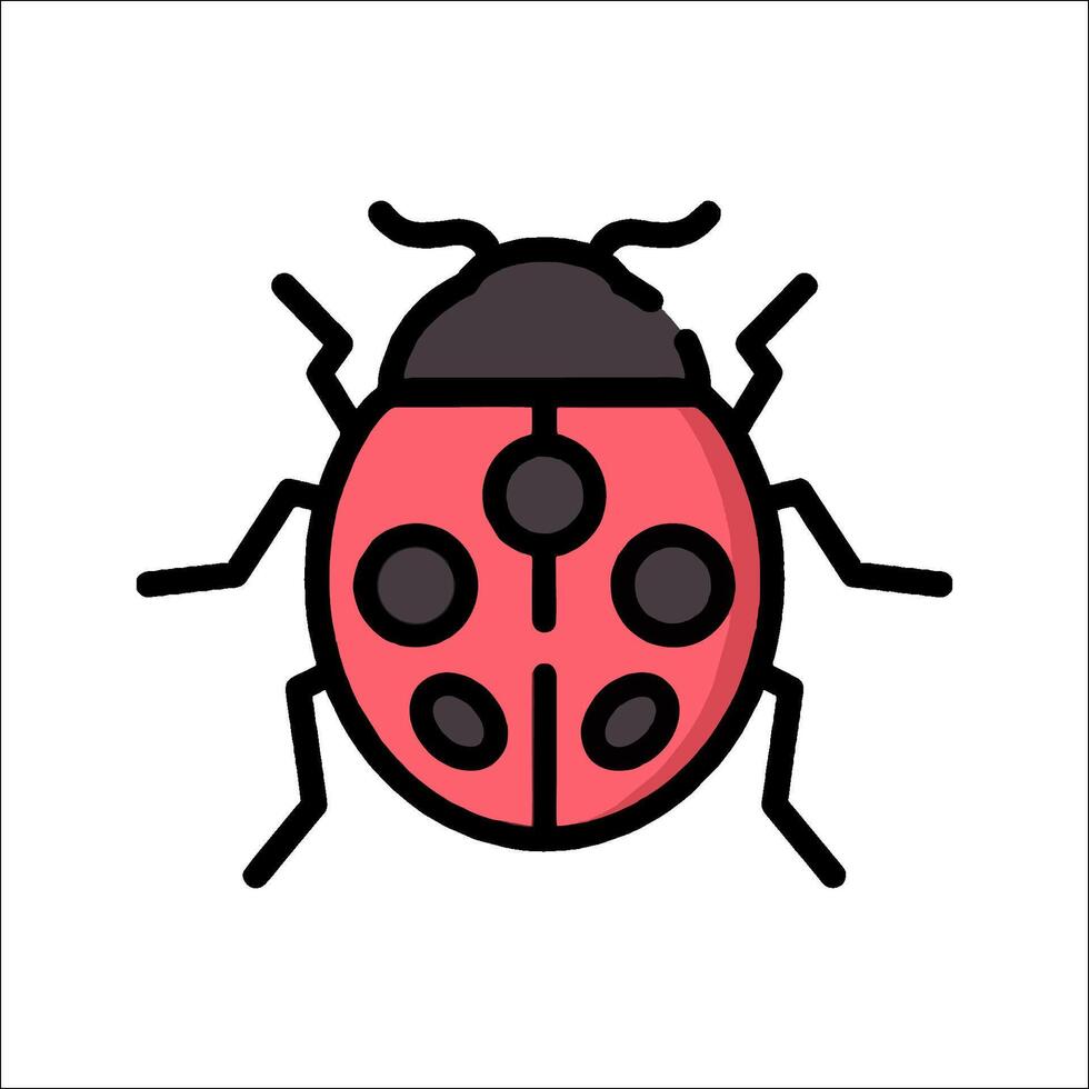Ladybug icon illustration vector