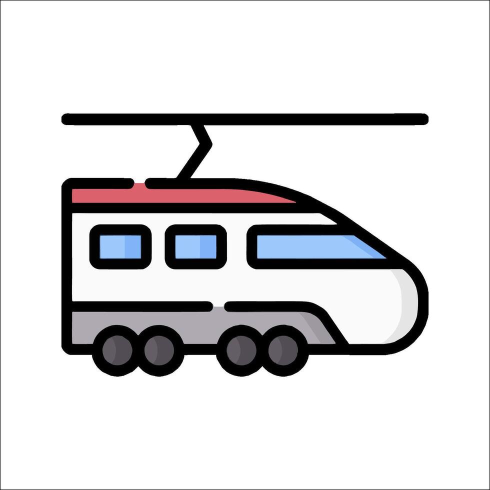 A train icon on a white background vector
