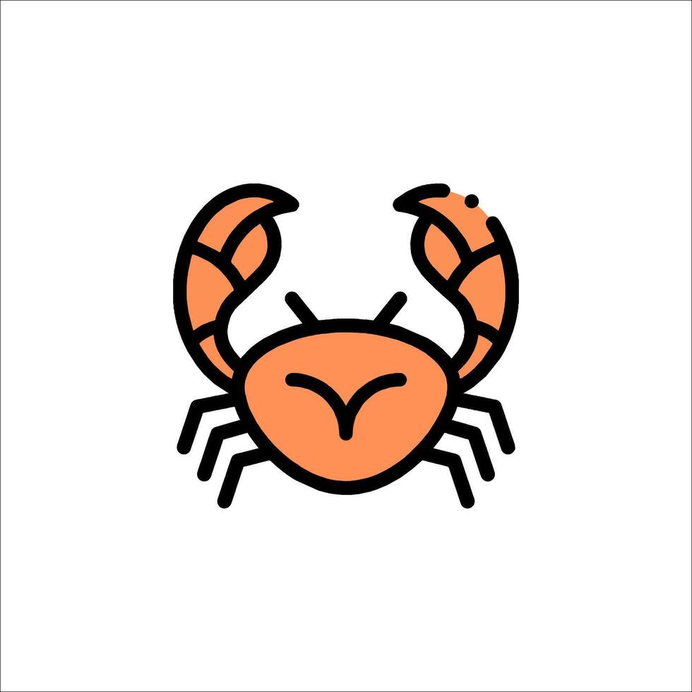 A crab icon on a white background vector