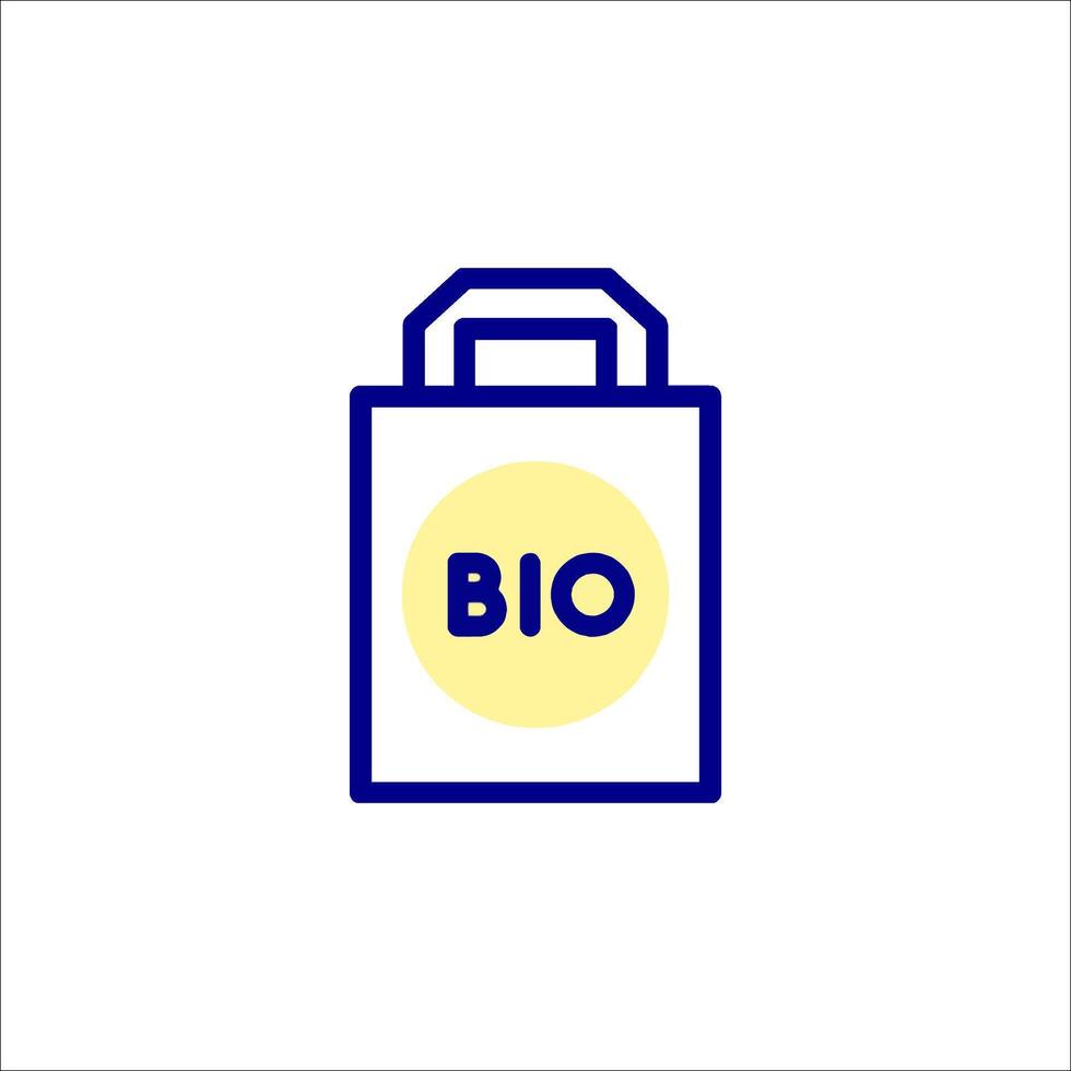 Bio bag icon illustration vector