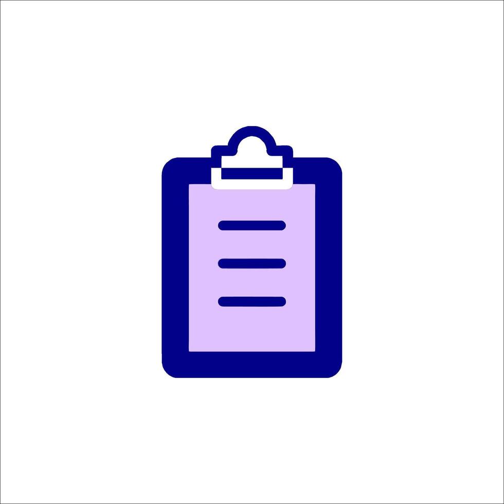 A clipboard icon on a white background vector