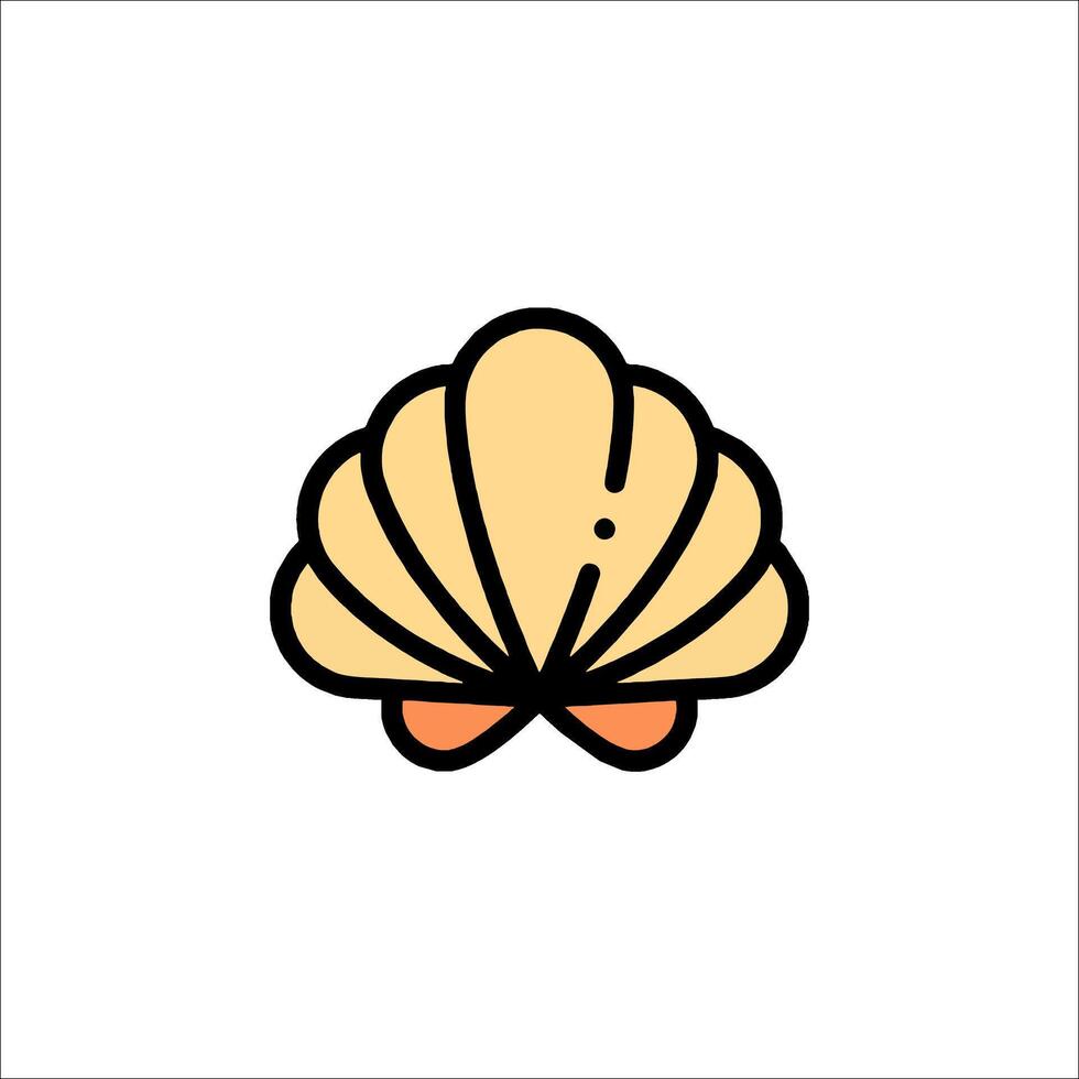 A shell icon on a white background vector