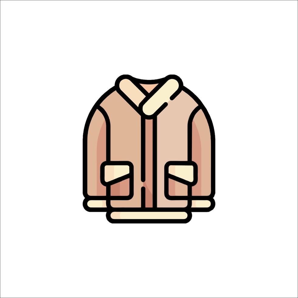 A coat icon in a flat style vector