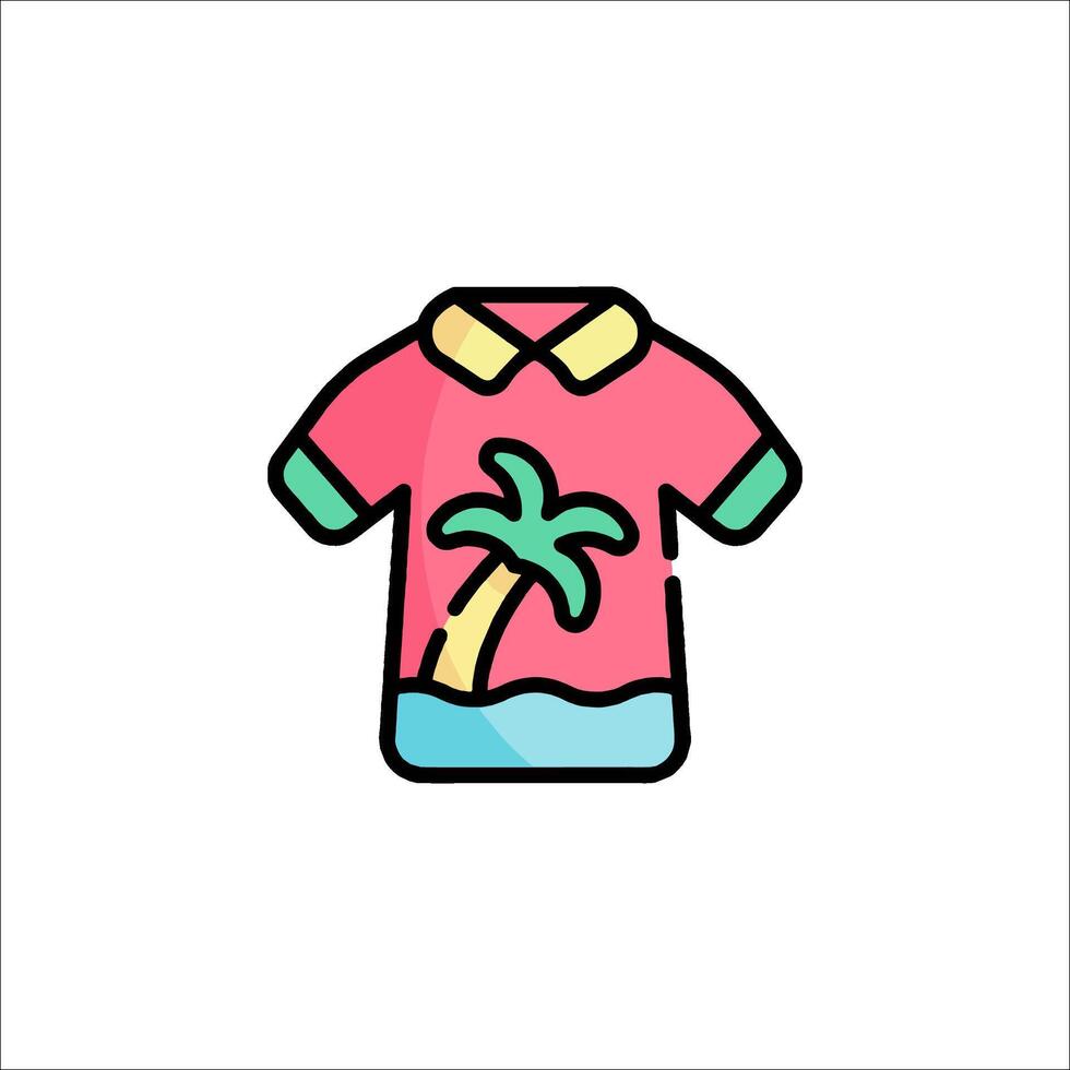 A shirt with a palm tree on it vector