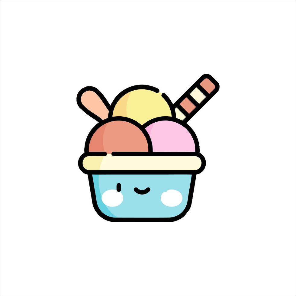 Ice cream icon illustration vector