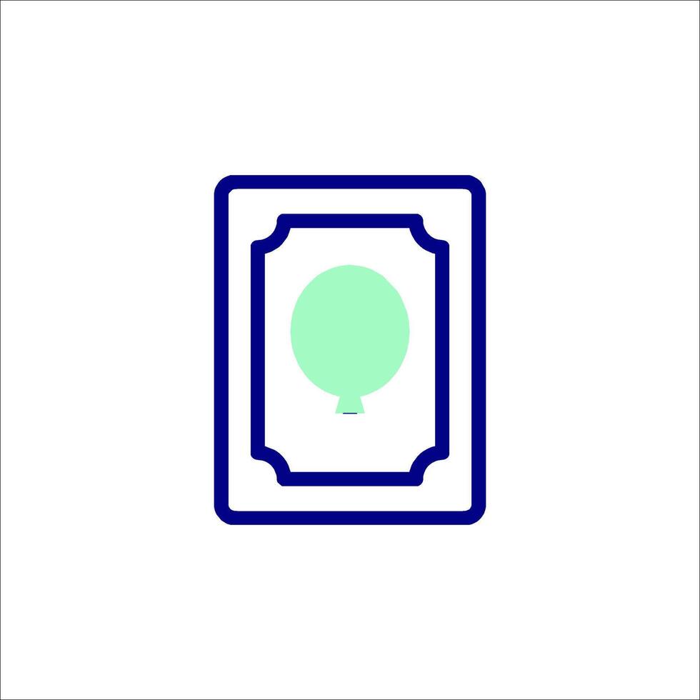 A blue balloon icon on a white background vector