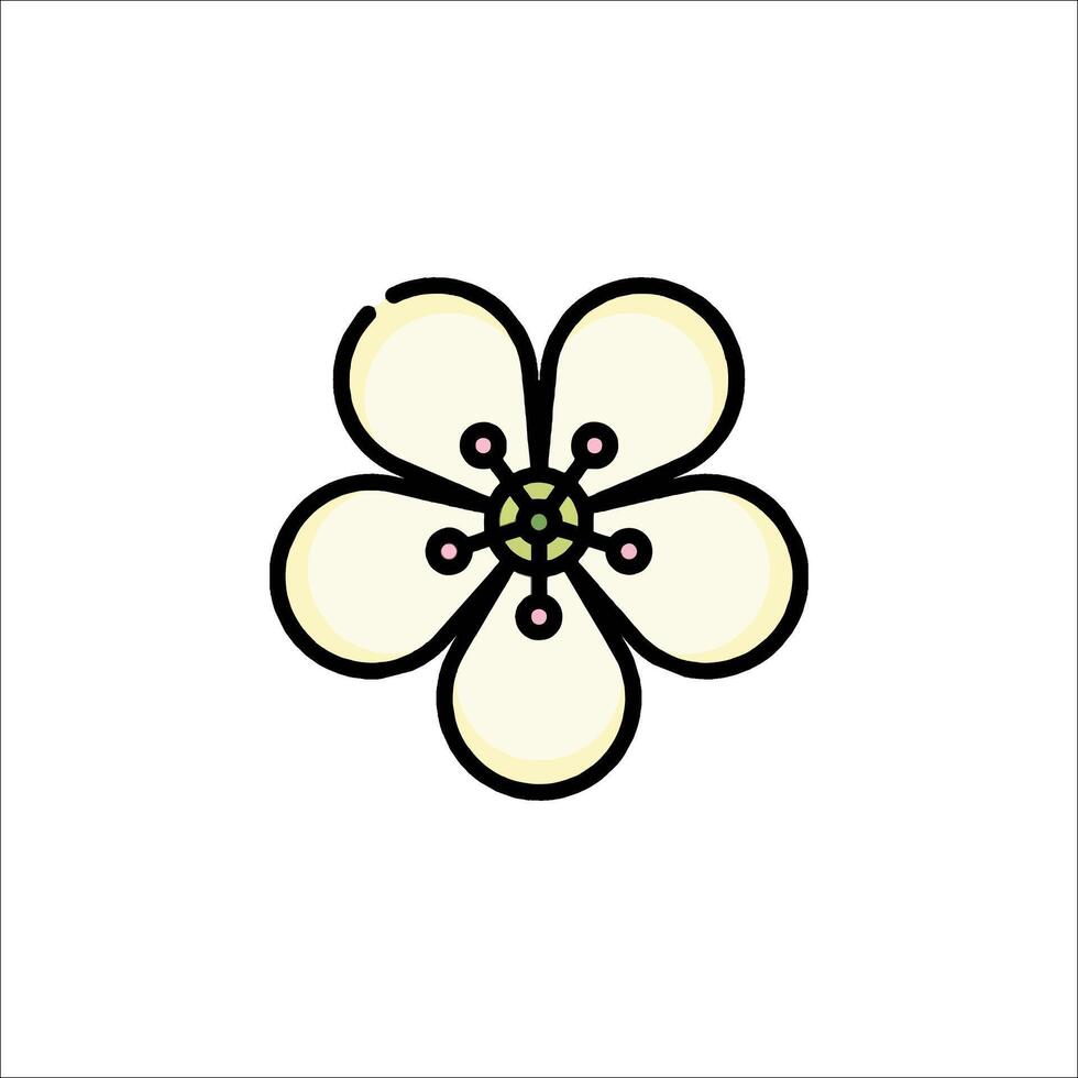 A flower icon with a white background vector