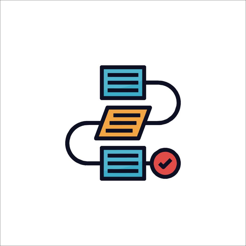 A line icon of a computer with a check mark vector