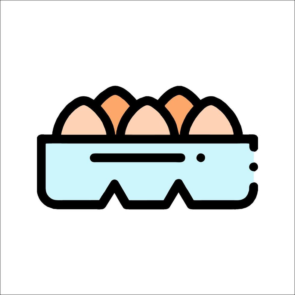 Eggs in a box icon vector