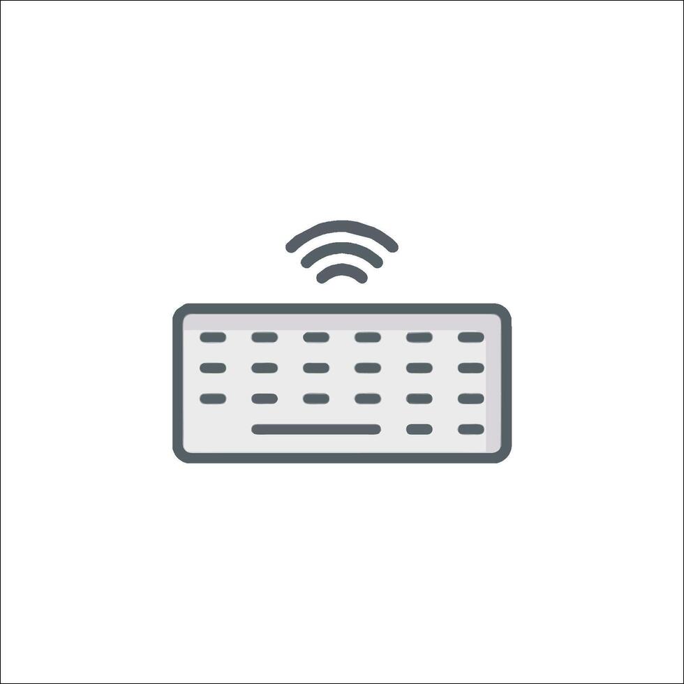 A wireless keyboard icon on a white background vector
