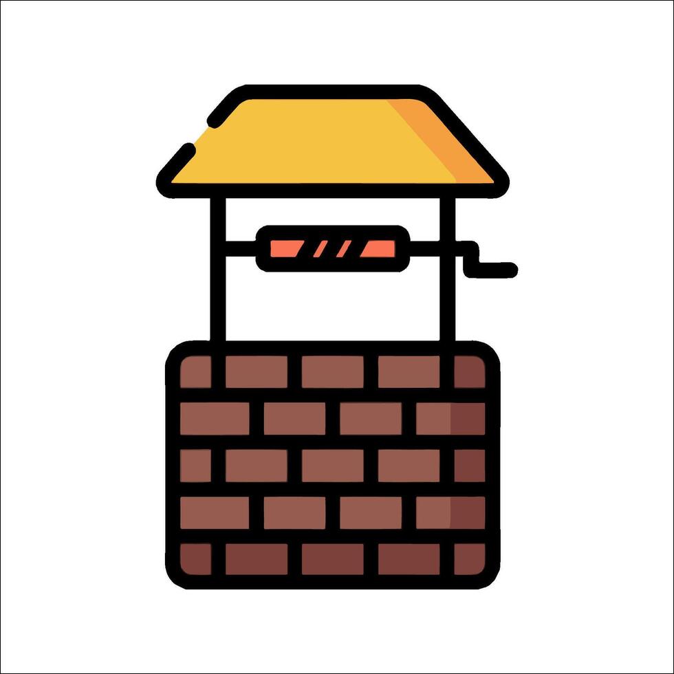 A brick wall with a barbecue grill on top vector