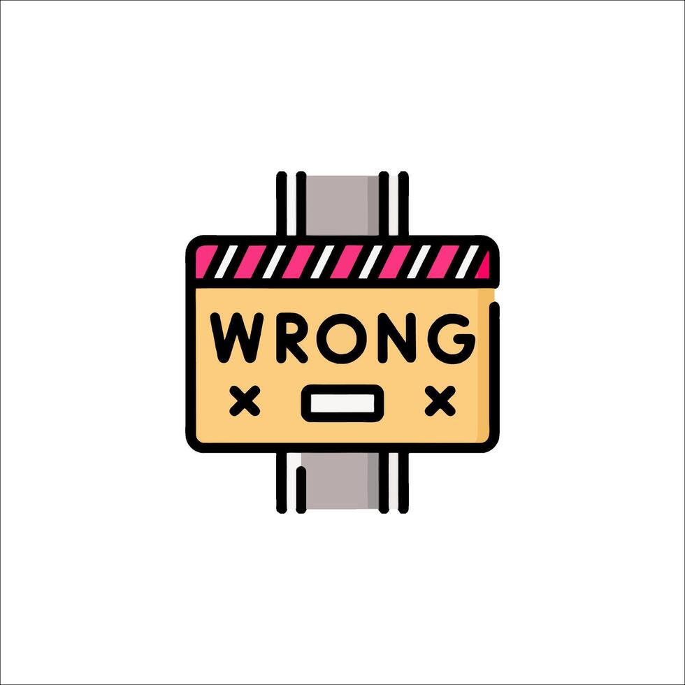 Wrong sign icon vector