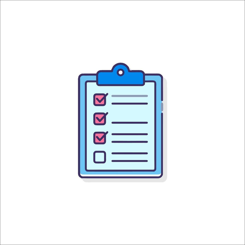 A clipboard with check marks on it vector