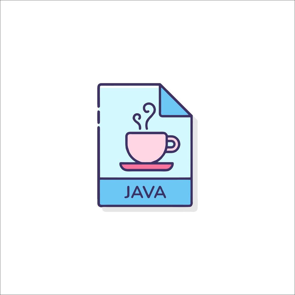 Java icon with a cup of coffee 52209659 Vector Art at Vecteezy