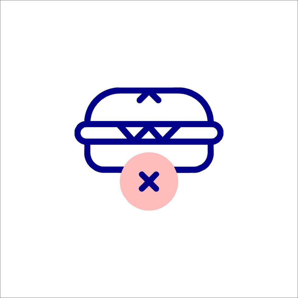A hamburger icon with a cross in the middle vector