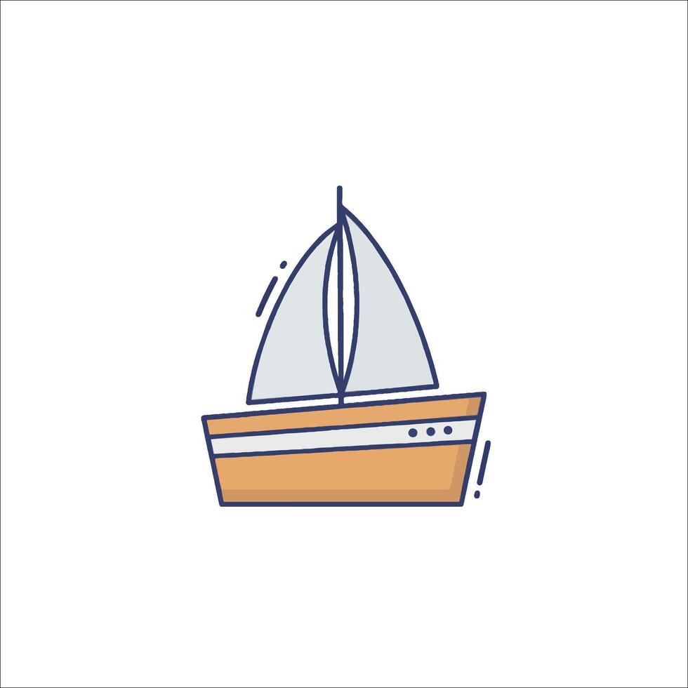 A sailboat icon on a white background vector