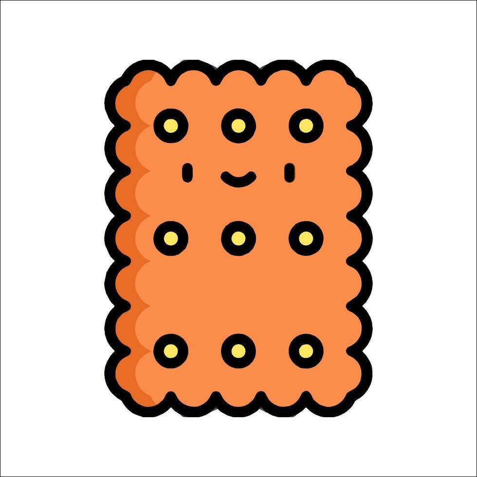 A cartoon character with a smile on its face vector