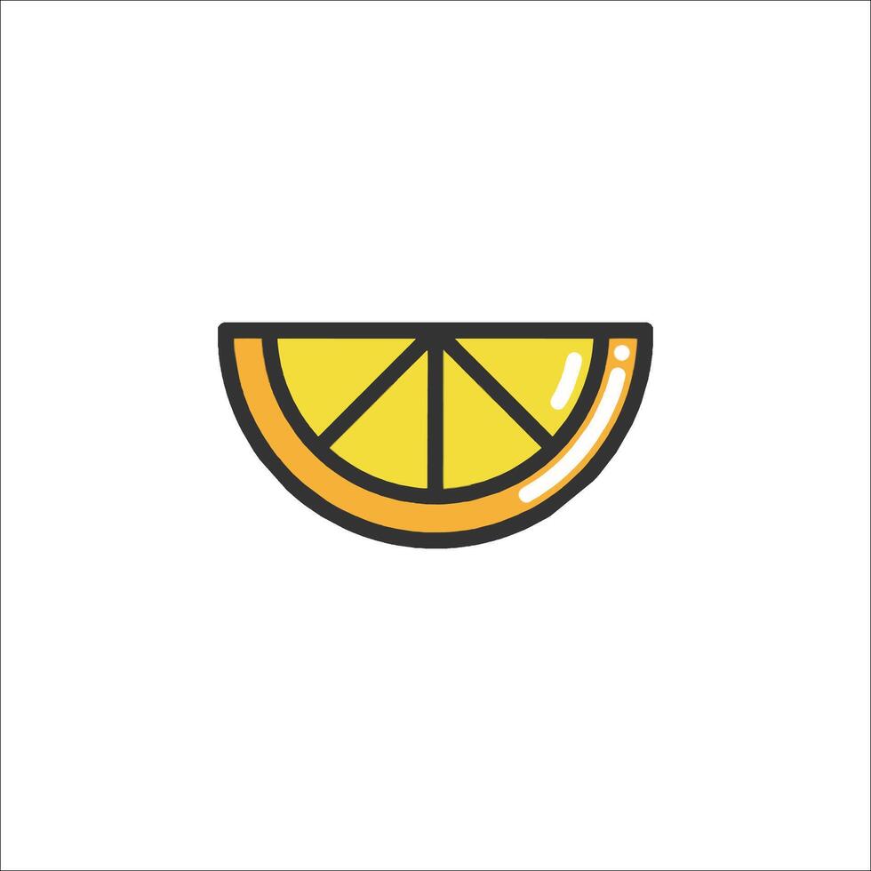 A slice of orange on a white background vector