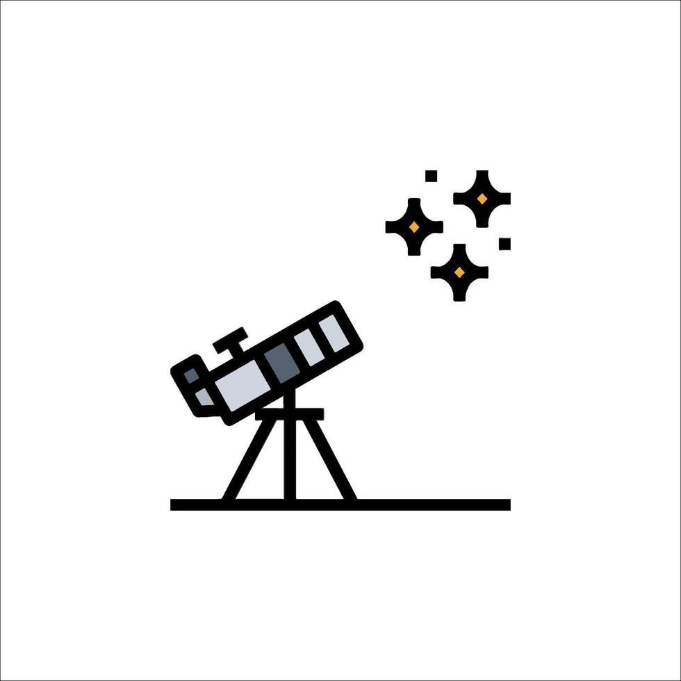 A telescope icon on a white background vector