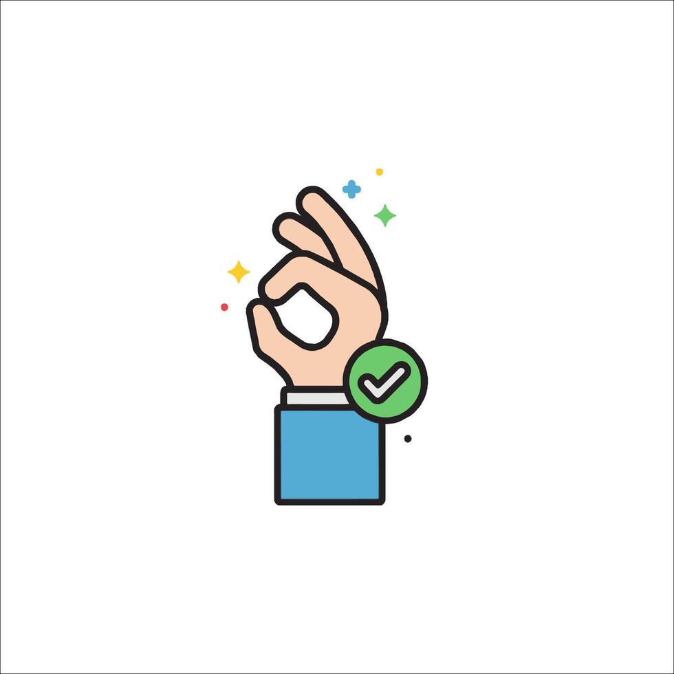 Ok sign icon illustration vector