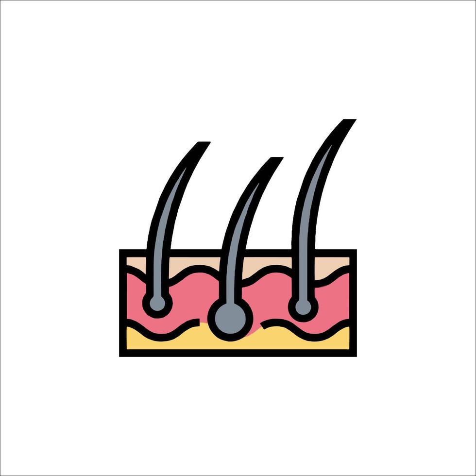 Hair removal icon illustration isolated on white background vector