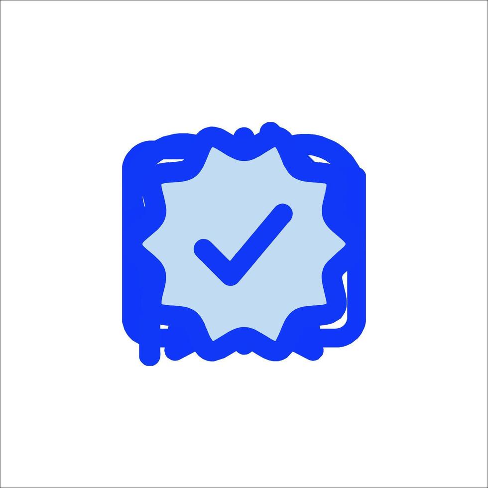 A blue check mark on a white background vector