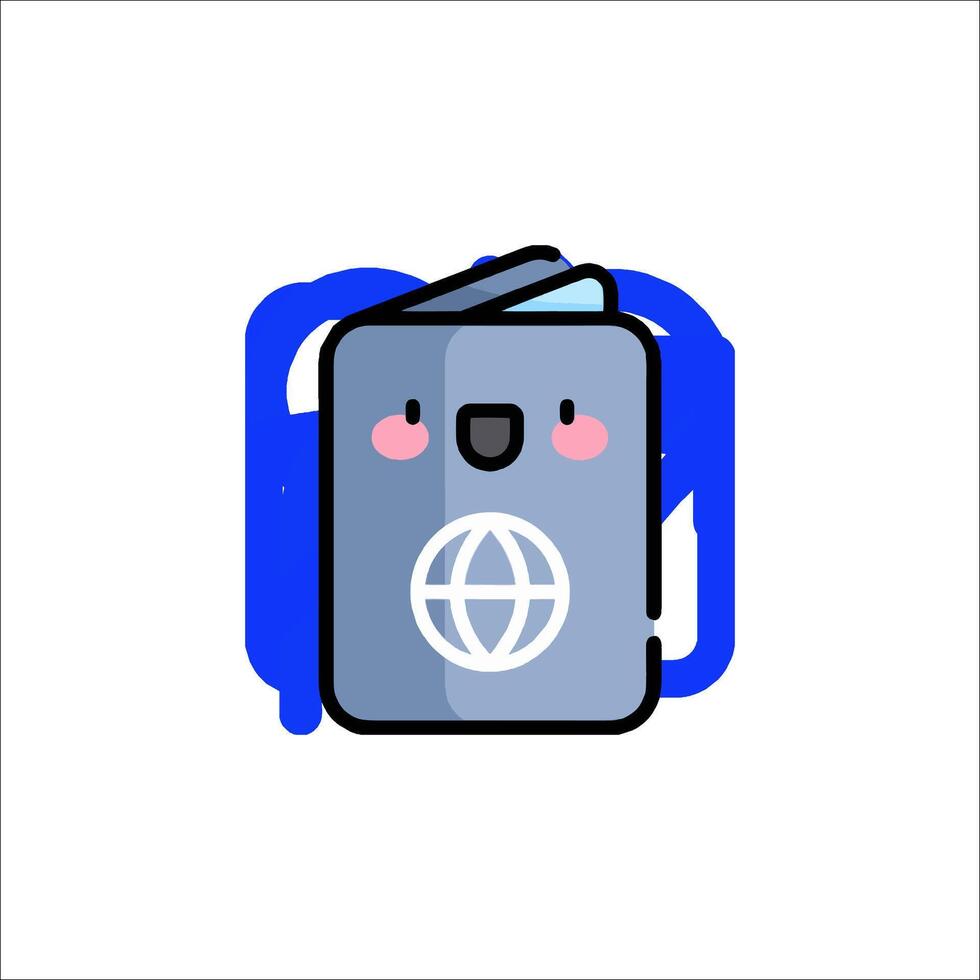 A passport with the word world on it vector