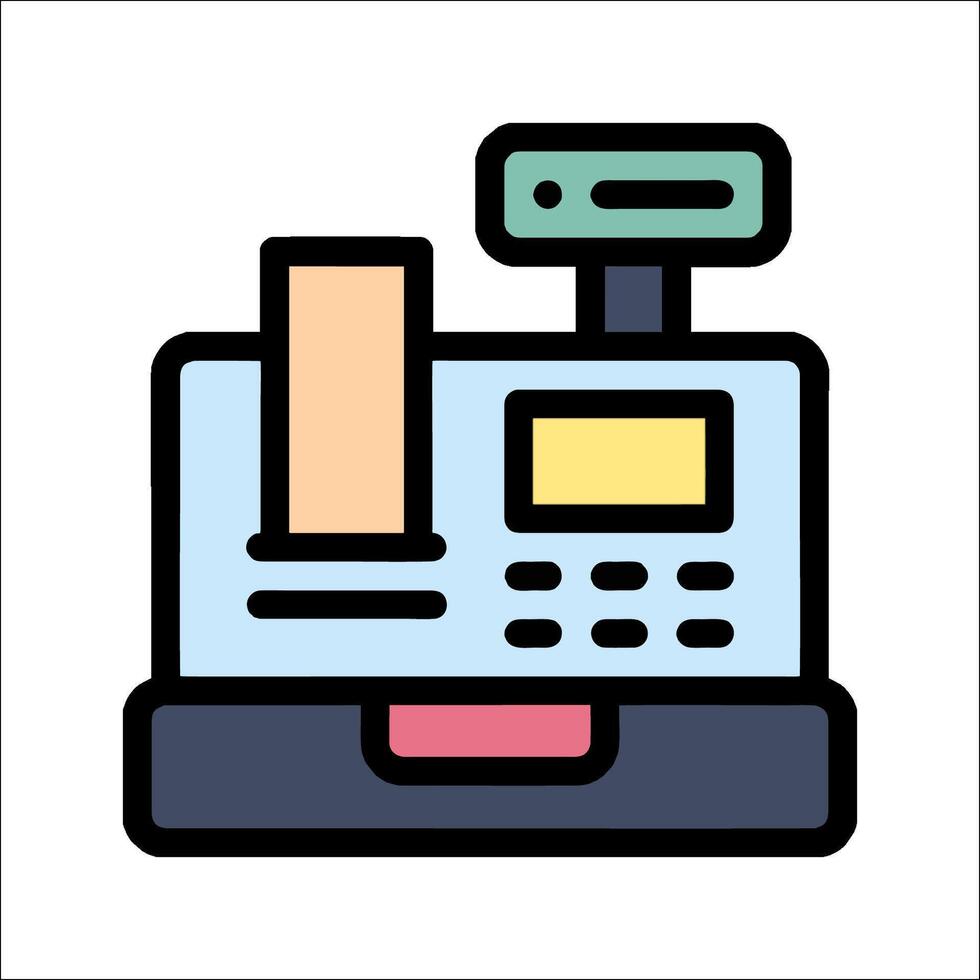 Cash register icon illustration vector