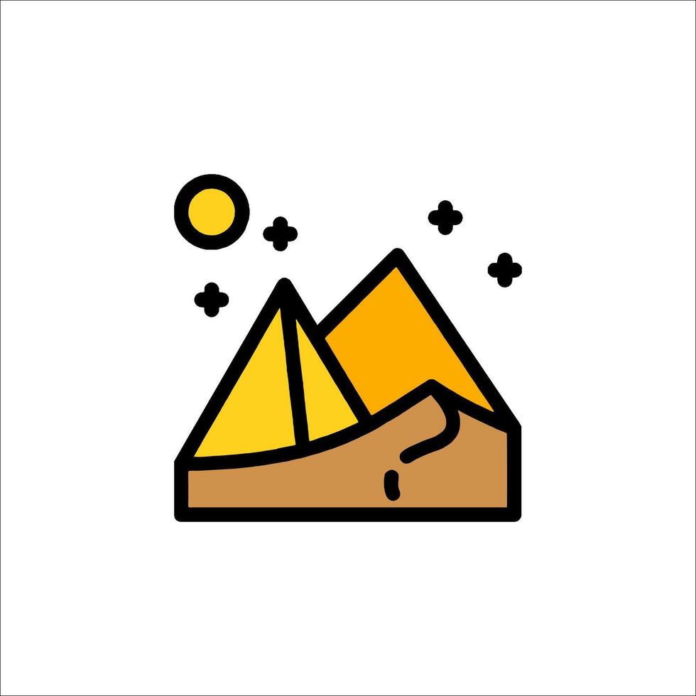 The egyptian pyramids icon vector