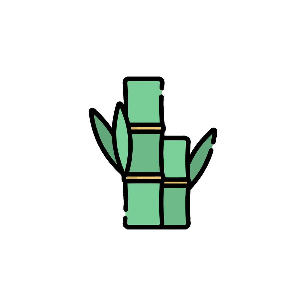 Bamboo icon illustration vector