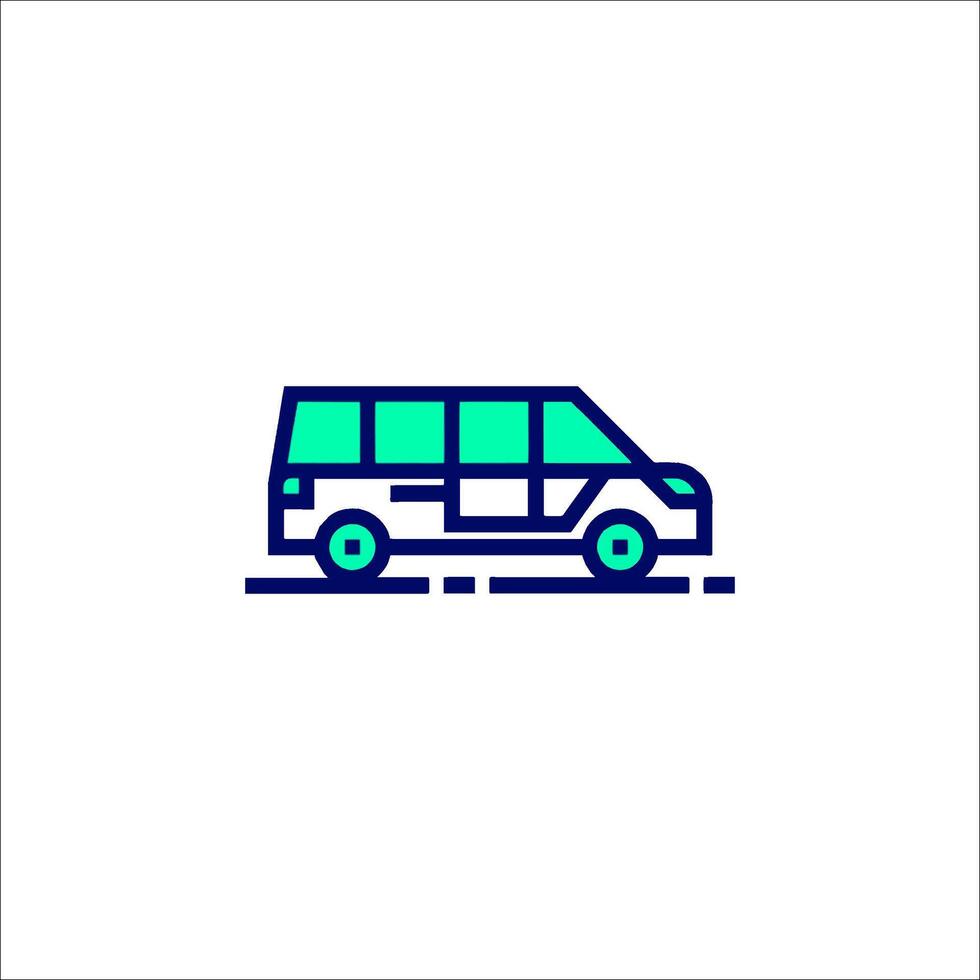 A van icon on a white background vector