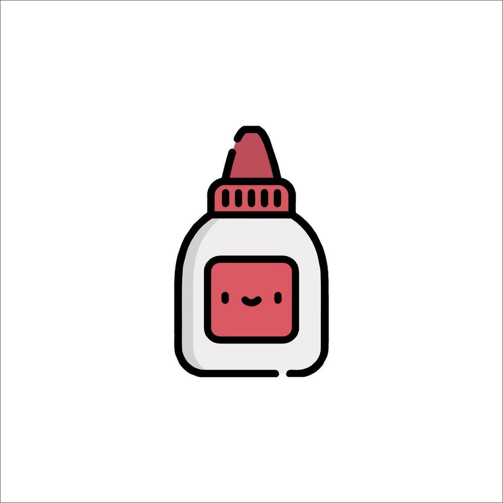 A bottle of baby formula with a smiley face vector