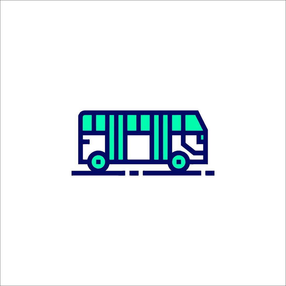 Bus icon, line style, illustration vector