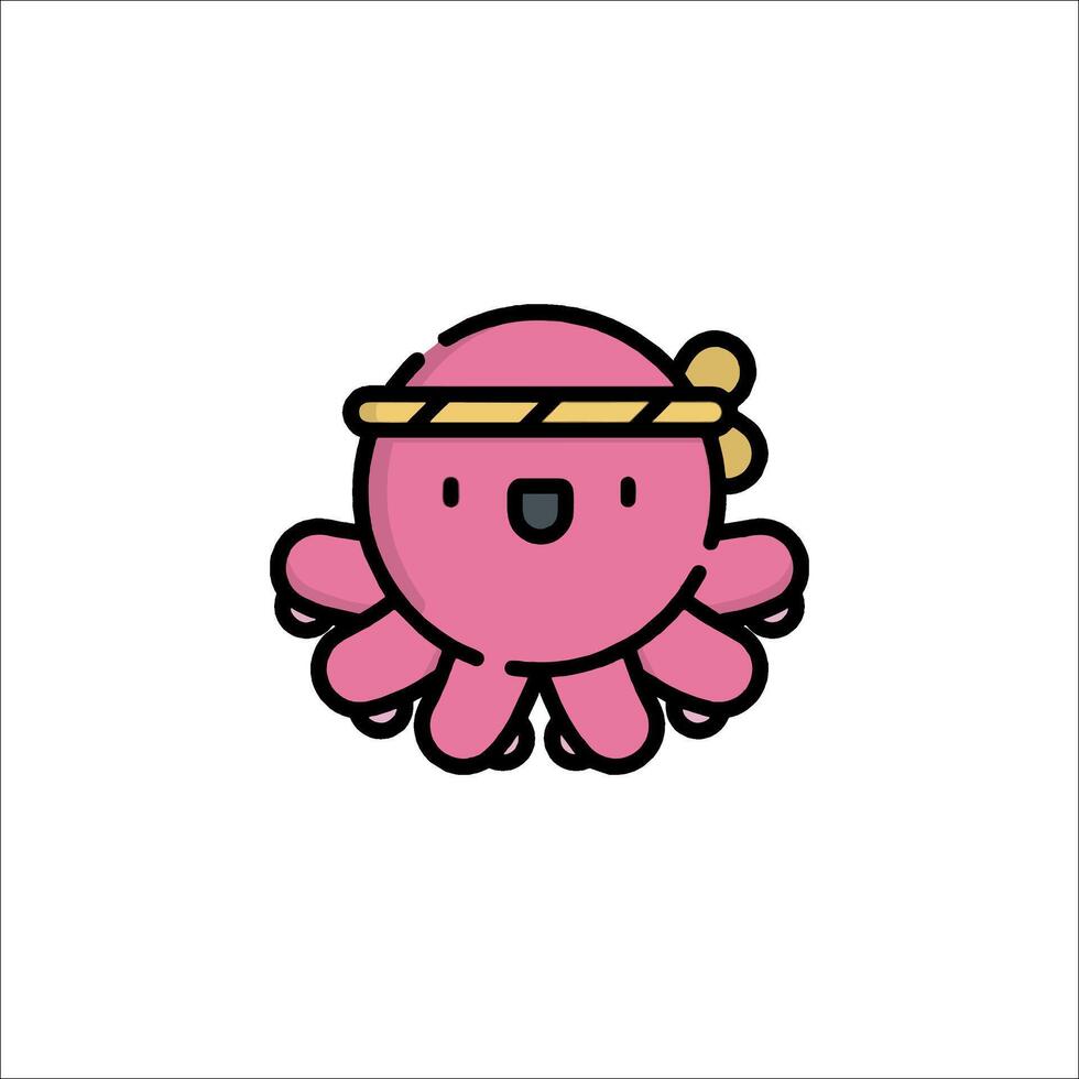 Octopus icon illustration vector