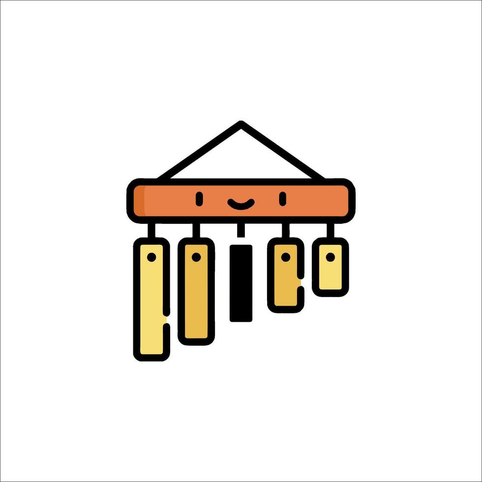 A cartoon musical instrument icon vector
